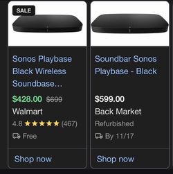 Sound bar Sonos Playbase
