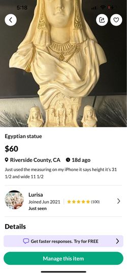 Egyptian statue