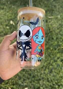 Nightmare Before Christmas Glass Cup