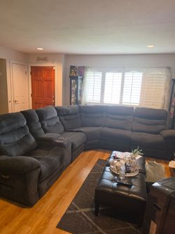 Large Gray Sectional Sofa