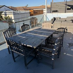 Solid Teak Table And Chairs