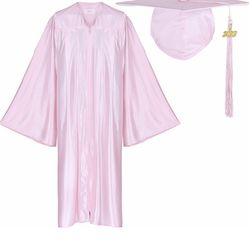 Pink Cap And Gown For Graduation 