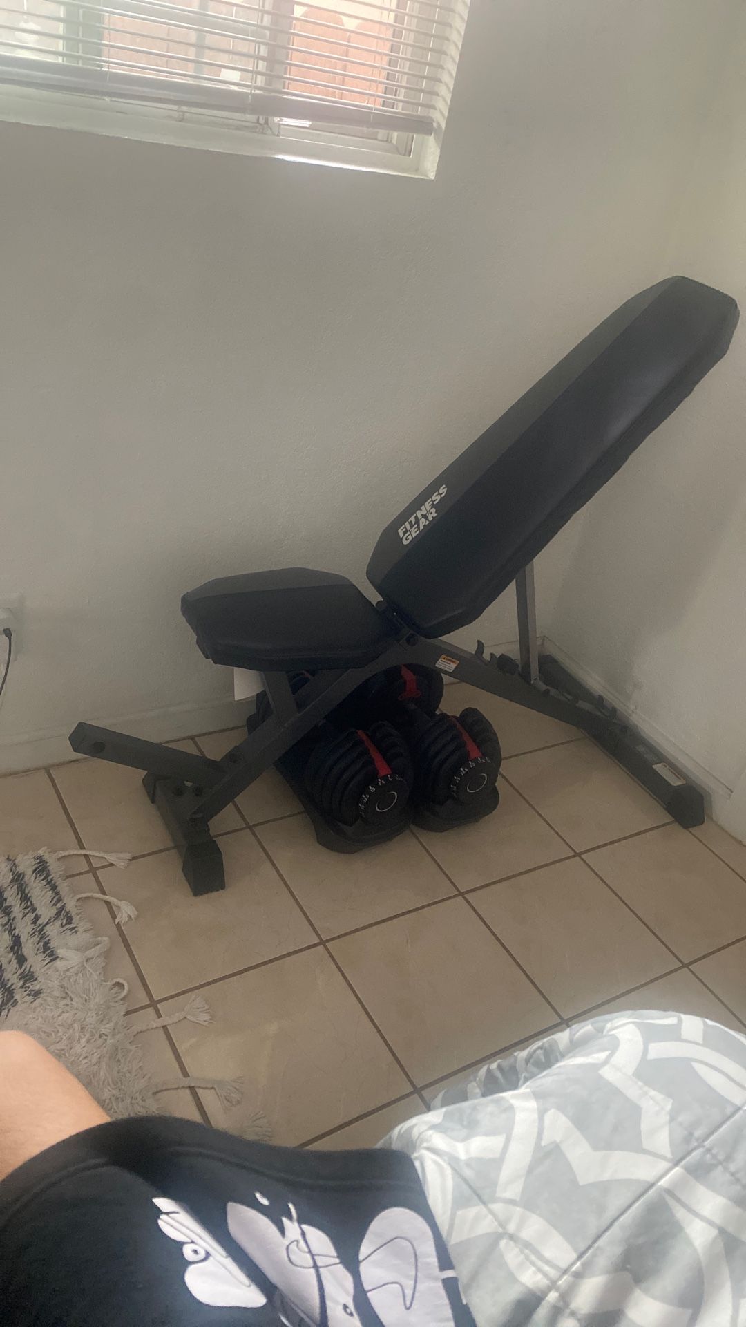 Adjustable Dumbbells and Bench For Sale