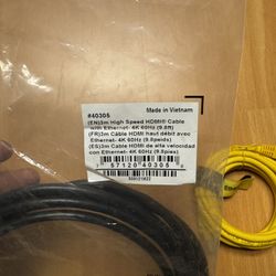 BRAND NEW HDMI CABLE & ETHERNET CABLE