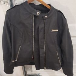 ICON MOTORCYCLE LEATHER JACKET AND CHAPS