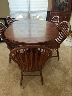 Oval Dining Table Set 48-102”L.