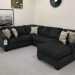 [OM] 🟪 Only $45 initial then take it home 🏡 Brand New Eltmann 3 Piece Sectional With Chaise 