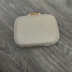 Jessica McClintock Gold Rhinestone Clutch – Chain Strap – Evening Bag