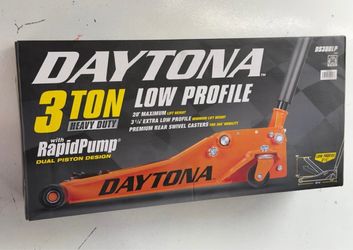 Gato Hidráulico Daytona 3 Toneladas Perfil Bajo Naranja - Nuevo