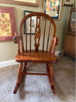 Vintage Children’s wooden rocking chair