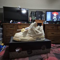 Off White Air Jordan 4 (Sail) Size 11.5 Womens (10 Mens) 