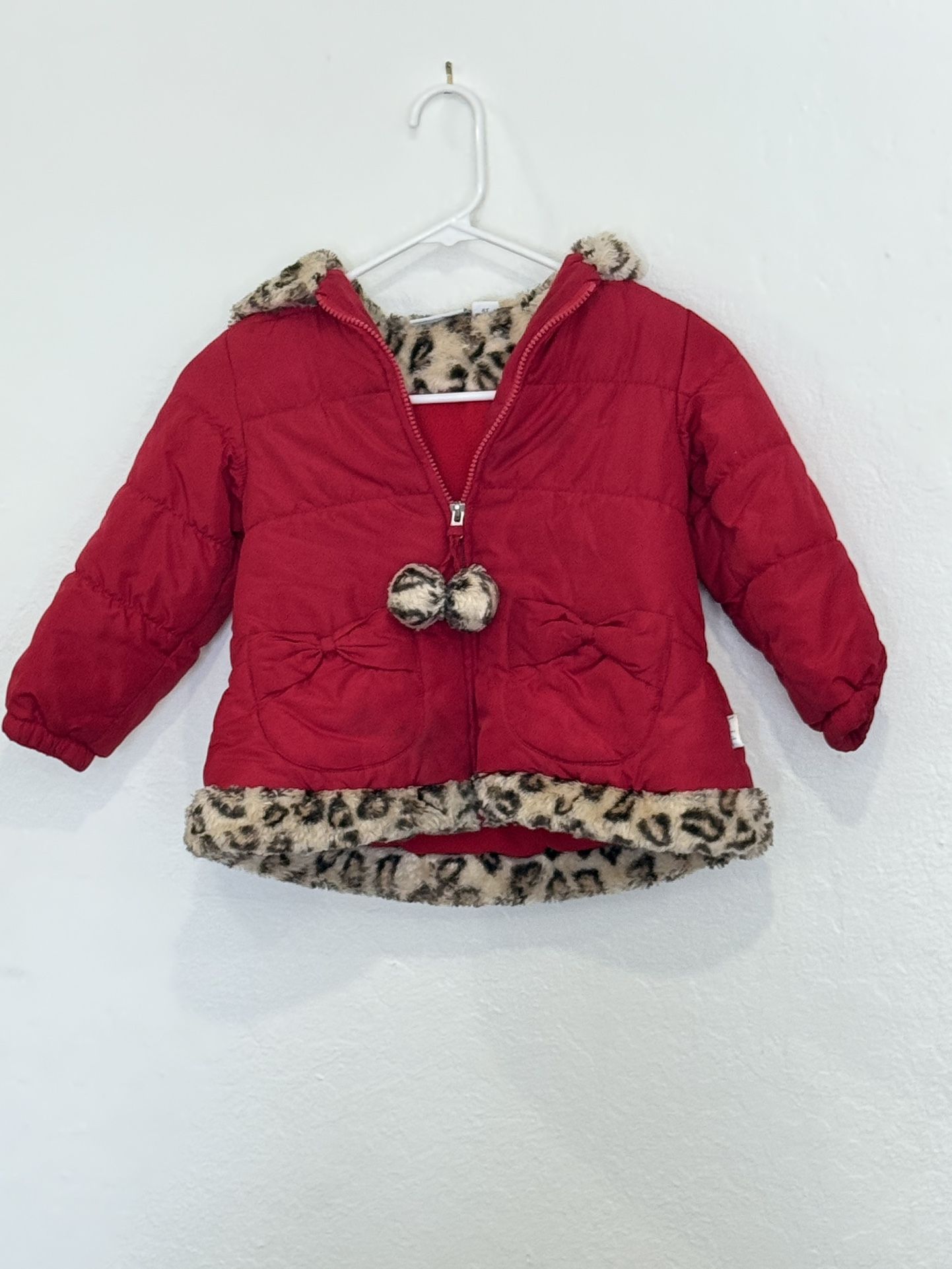 Red Cozy Winter Puffer Jacket Size 4T