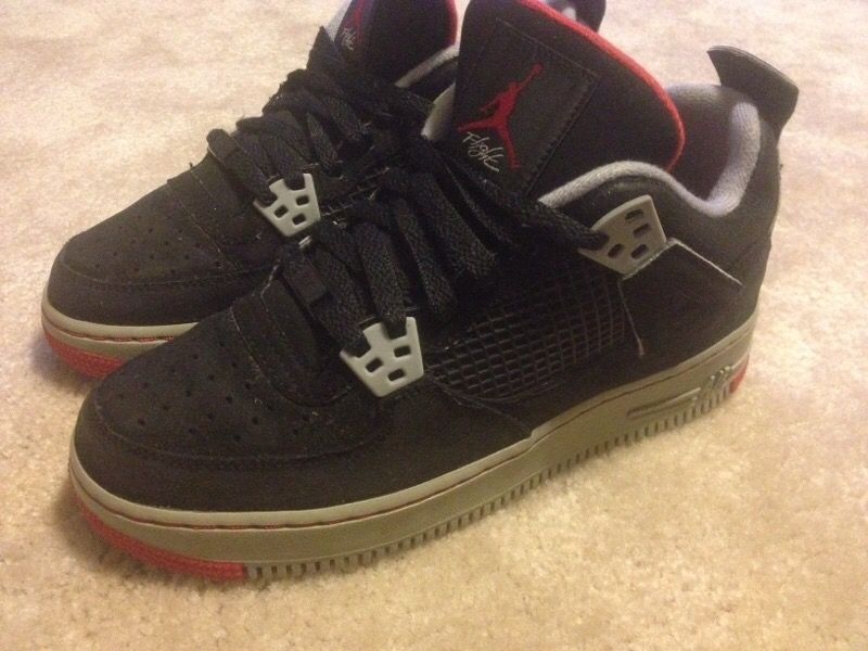 Nike air Jordan flight IV black cement red sz 6y  Shoes