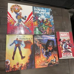 Heroes Unlimited With Powers 1-3 And A Free Marvel Book 