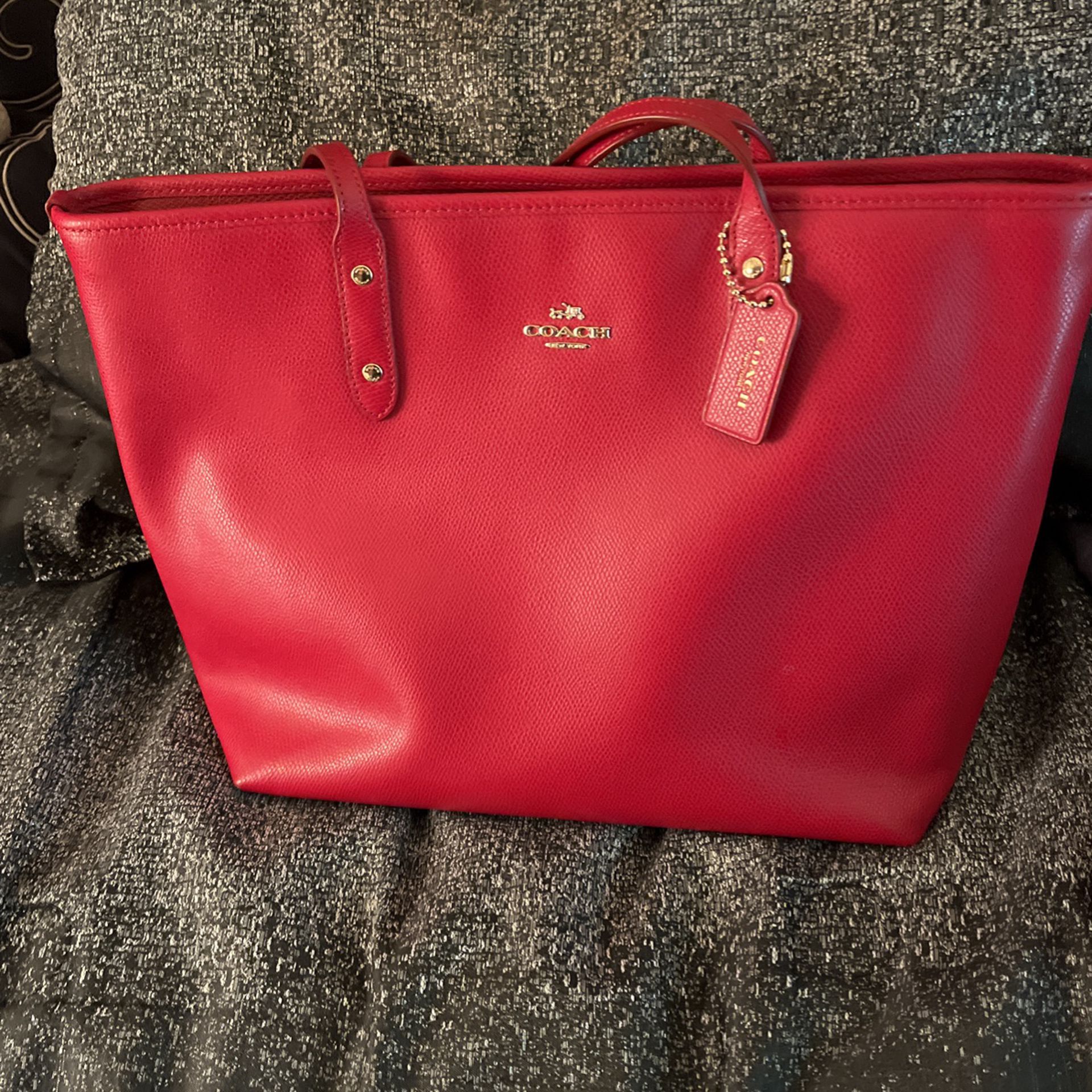 Large Red Coach Bag