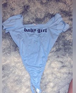 Body Suit Baby Blue Top Size Medium 