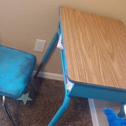 Children's School Desk Blue 