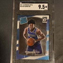 2017 Donruss Optic De’Aaron Fox #196 SGC 9.5 Sacramento Kings