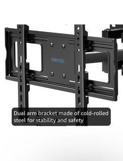 BONTEC Full Motion TV Wall Mount for 23-70 Inch TVs, Hold up to 99 lbs, Max VESA 400x400mm, Swivel Tilt Dual Arms, Adjustable Viewing Angle, Fits 16" 