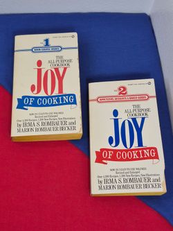 Vtg. Joy of Cooking Vol 1 & 2 Irma Rombauer 1st Printing Paperbacks 1974