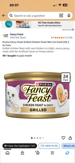 Purina Fancy Feast Grilled Chicken Feast in Gravy 24-Pack