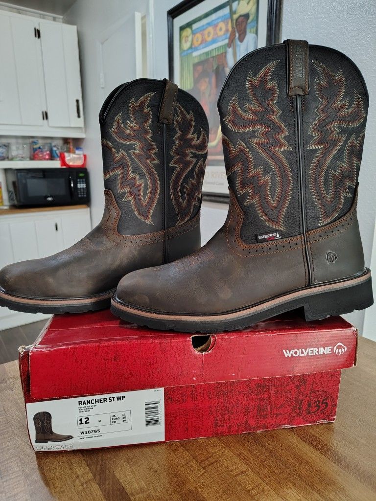 Men's Rancher Waterproof Steel-Toe Wellington