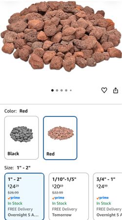 New! 10LBS LAVA ROCKS RED! 1-2”