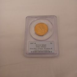 John Adams 2007 D Presidential Dollar Position  B