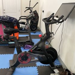 Peloton Bike, Includes two sets of shoes and weights