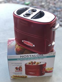 Retro pop-up hot dog toaster.