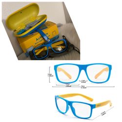 Kids Blue Light Blocking Glasses, Computer Gaming Screen Glasses with Flexible Frame for Boys Girls Age 5-13