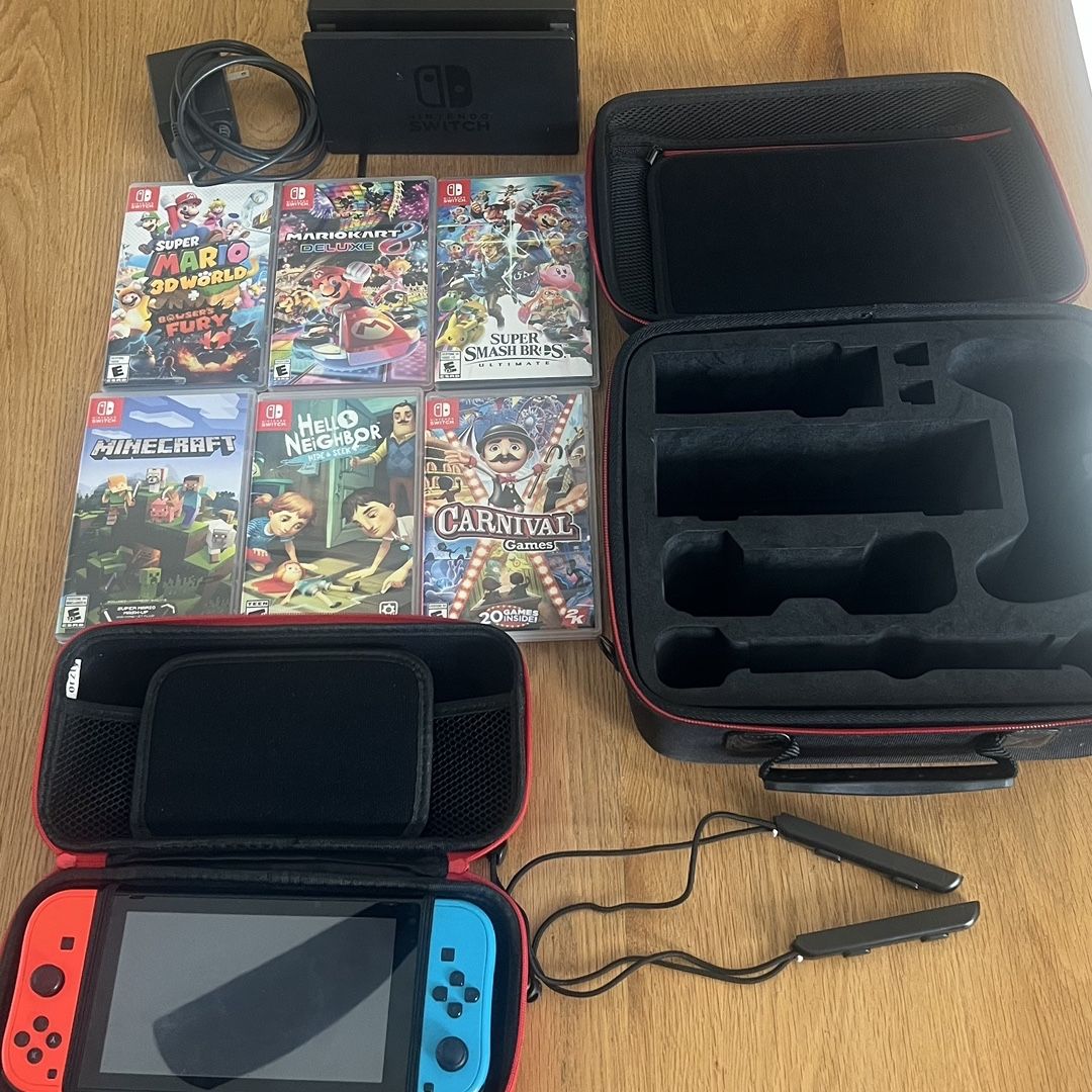 Nintendo Switch With Games 