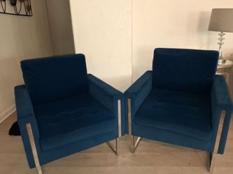 Velet blue chairs