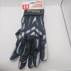 Wilson Adult Size Large Supergrip Football Gloves