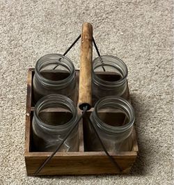 4 Piece Jar Set With Holder Cash Only