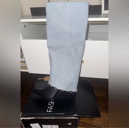 Denim Knee-High Boots Size 8.5