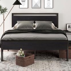Black Oak Queen Size Bed Frame (Multiple Available - Price Is Per Bed Frame)