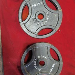 FITNESS GEAR  SET OF 45s. TOTAL 90LBs.  
11525 S HALSTED DUNKIN/7111.S WESTERN WALGREENS 
80$  SET  CASH ONLY AS