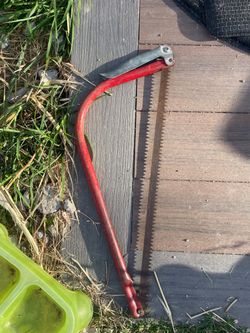 Red Bow Saw with Long Blade