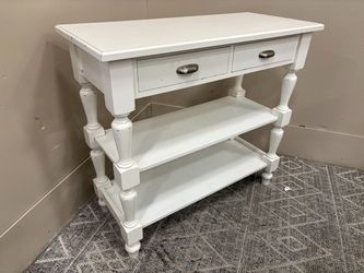 White Farmhouse Style Kitchen Island