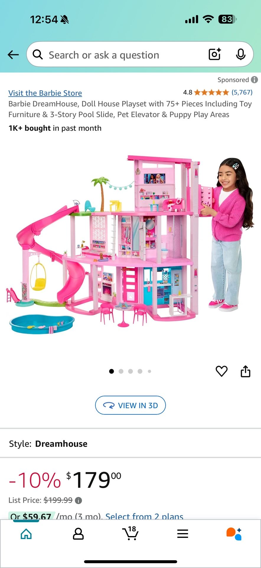 Barbie Dream house Available (in Box)