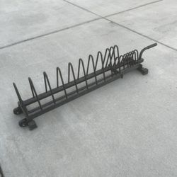 Horizontal Weight Plate Rack With Wheels, YORK BARBELL