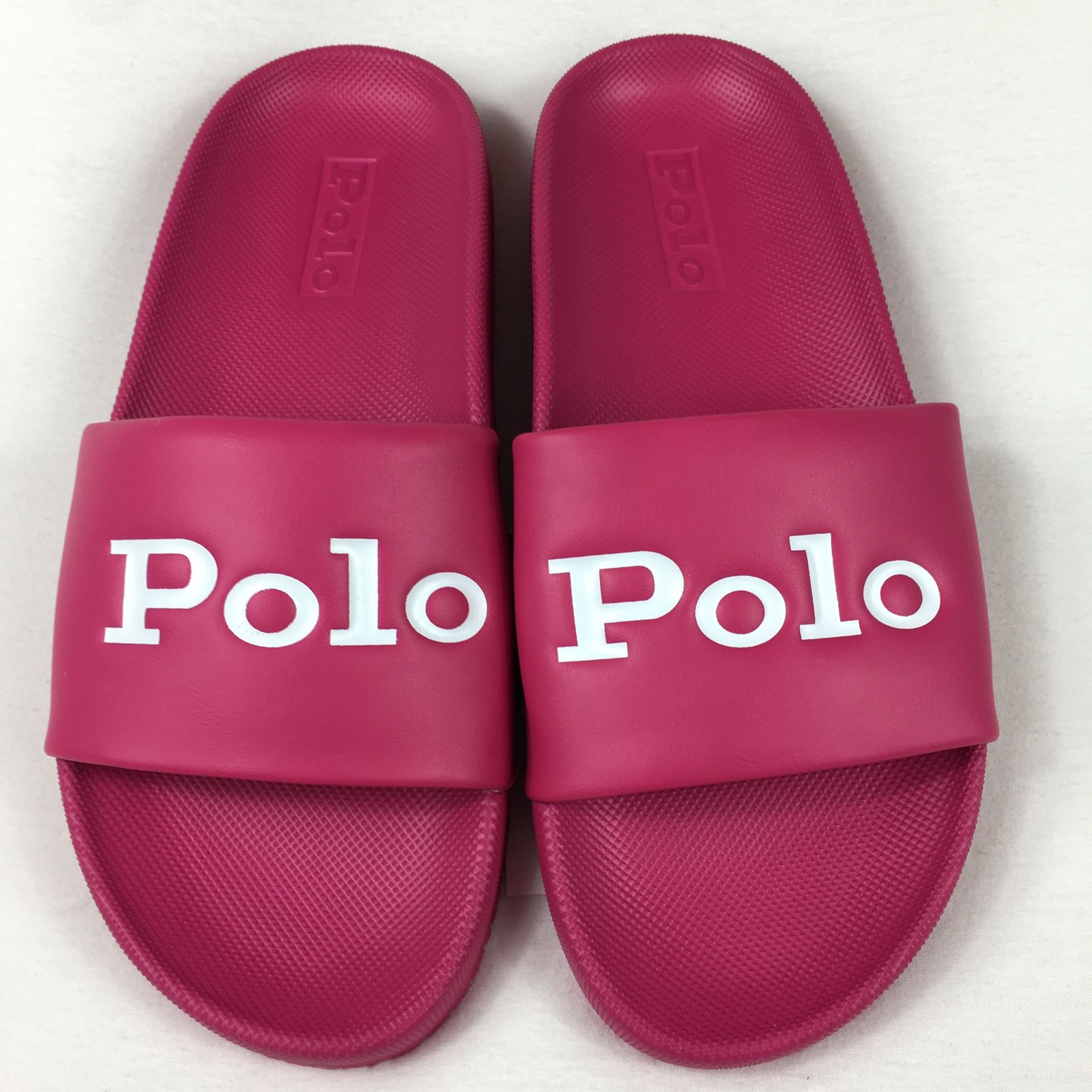 Polo Ralph Lauren Women's Polo Spellout Cayson Slides Pink