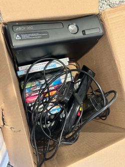 Xbox 360 Console with Games and Cables