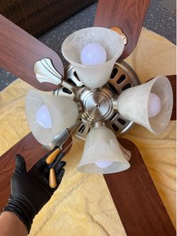 5 Blade 4 Light Ceiling Fans (1 of 4)