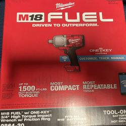 Milwaukee 3/4” High Torque Impact Wrench M 18-Tool Only