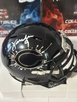 Bears Jim McMahon Custom Autographed Mini COA Becket NFL Football