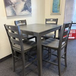 Counter Height Dining Table With 4 Chairs 