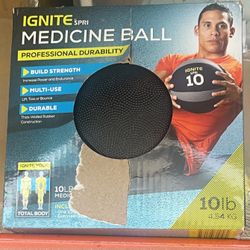 Ignite by SPRI Medicine Ball - 10 lbs New Workout Fitness Weight