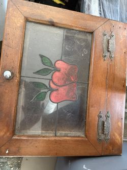 Solid Wood Garbage Bin With Apple 🍎 Design 